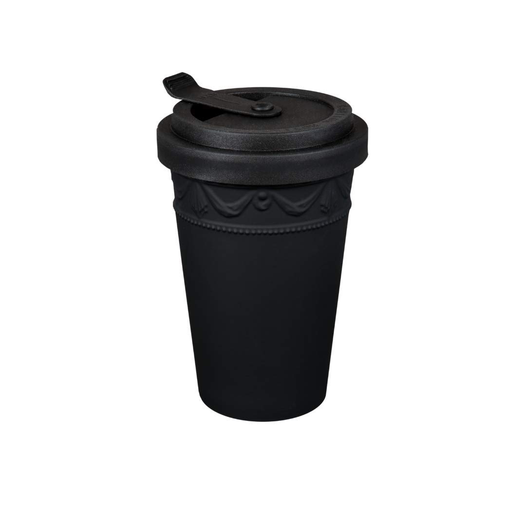 KPM Berlin Kurland To-Go Mug, Porcelain, Coffee Mug, Tea Cup, Handmade, Black