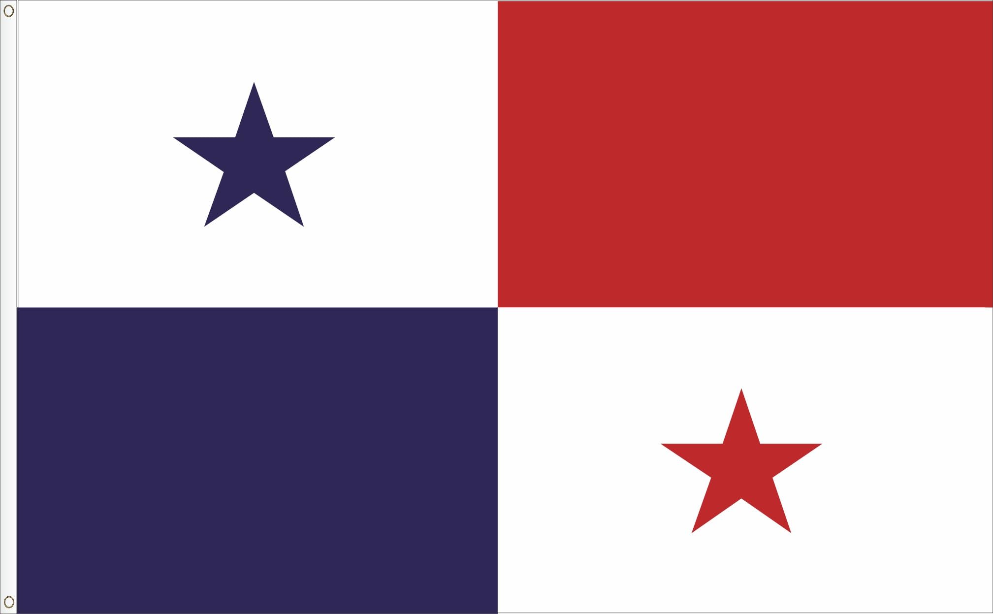 FLAG OF PANAMA. SATIN 90D QUALITY. MEAS. 5X3´ (150X90)