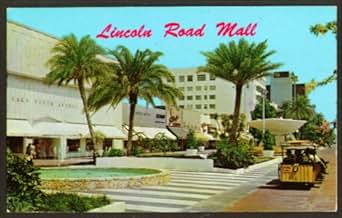 Tram Lincoln Road Mall Miami Beach FL postcard 1950s at Amazon's Entertainment Collectibles Store