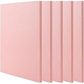 ZEONHEI 5 PCS Pink A4 Rubber Linoleum Blocks, 8.3 x 11.8 Inch Rectangular Stamp Carving Blocks for Printmaking, Engraving Cra