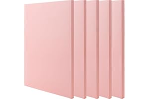 ZEONHEI 5 PCS Pink A4 Rubber Carving Blocks, 8.3 x 11.8 Inch Large Stamp Carving Blocks, Soft Rubber Stamping Block, Linoleum Blocks for Printmaking, Engraving Crafts