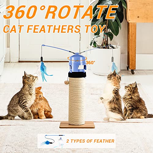 Greenvine Transformer Cat Toys Smart Sensing Feather Interactive Kitten