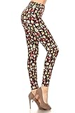 Leggings Depot Women's Seasonal Quality Printed Leggings For Fall/Winter Batch2 (Regular (Size 0-12), Christmas Galore)