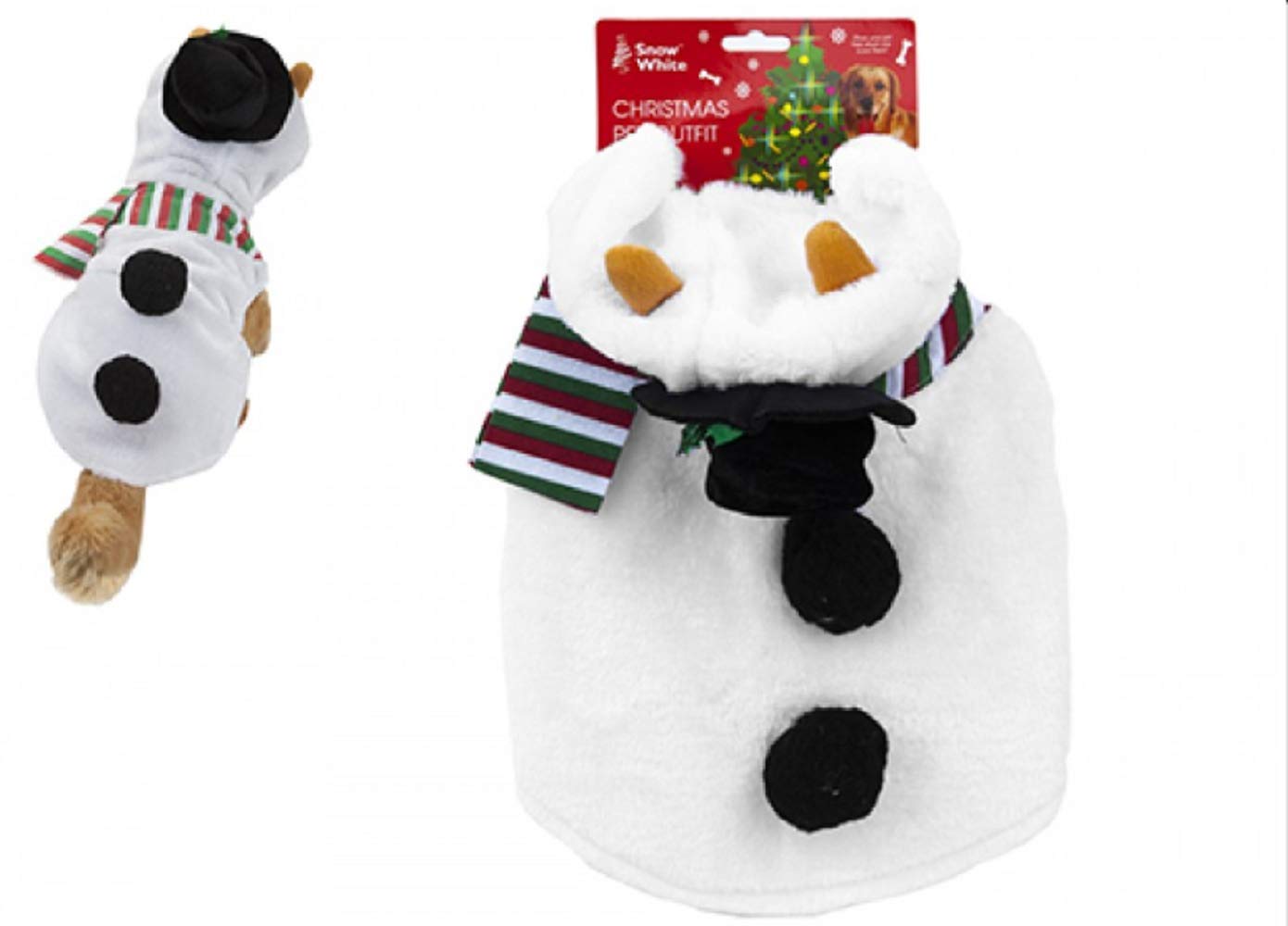 Toyland® - White Plush Snowman Pet Outfit - One Size