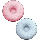 8 Inch Round Silicone Cake Mould - 2PCS Large Doughnut Mold,French Dessert Chiffon Cake Tube Pan, Non-Stick Mousse Bread Sava