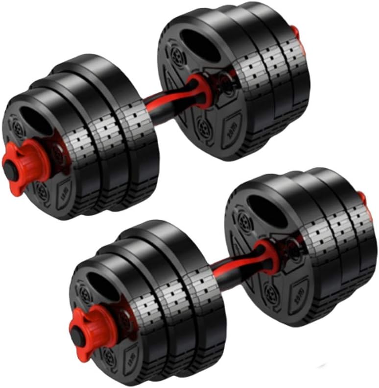 FABAX Dumbbells Home Use Adjustable Weight Lifting Dumbbell Barbell & Weights Set Gym Fitness 20KG ，24KG Dumbbells Fitness Equipment Dumbbell Fitness Weight Loss (Size : 20kg(10kg2))