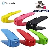 Stargoods Shoe Slots Organizer - Space Saver Rack Holder - Set of 6 Colors