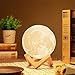 Moon Lamp, Decorative Night Light, USB Rechargeable, Touch Control LED, Lunar Brightness, Shock Resistant, Wooden Base, 3 Colors, Bigger Size