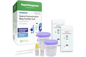Rapid Response® Sperm Concentration Male Fertility Test - Quick At-Home Qualitative Semen Test for Men, Normal or Low Sperm C