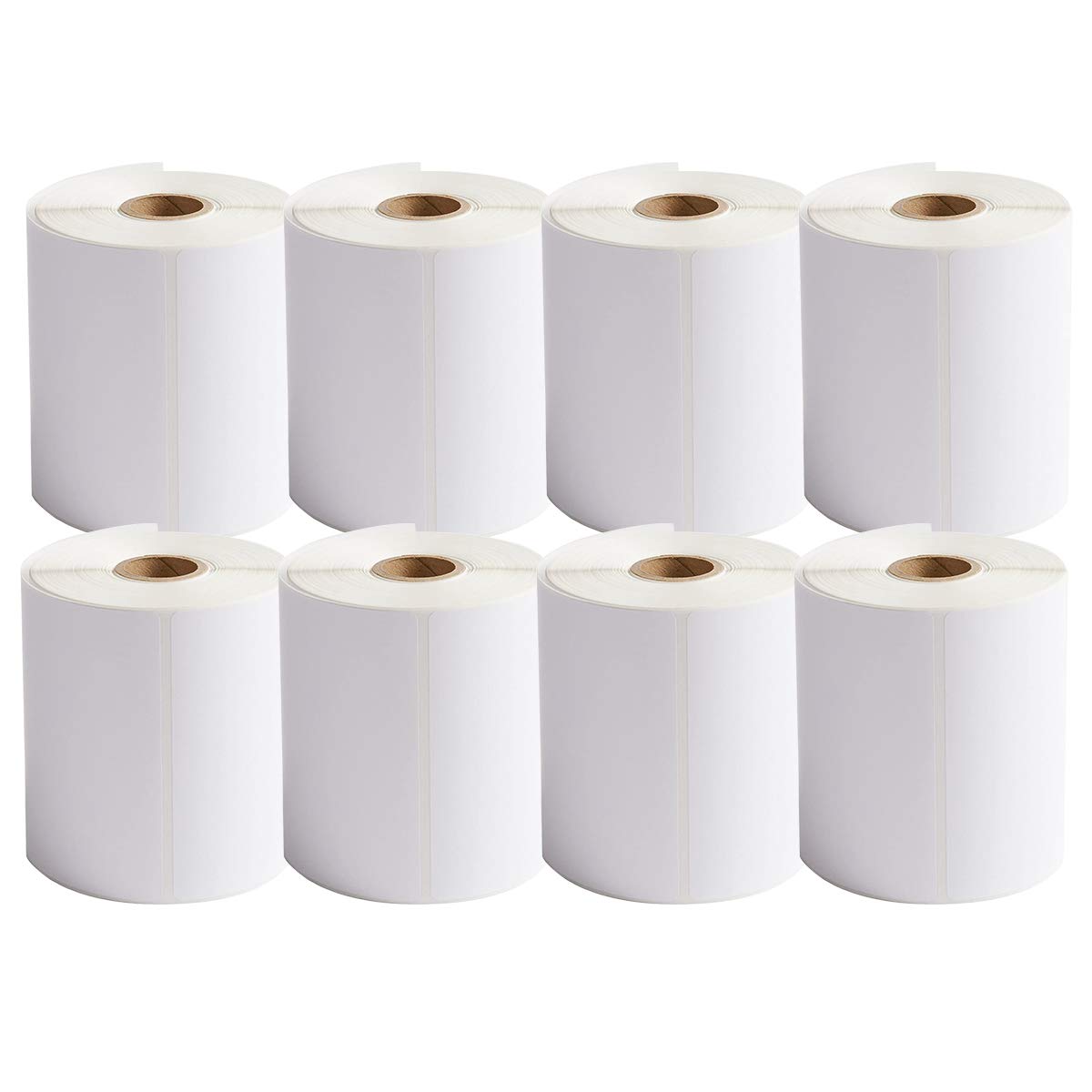 8 Rolls 3600 Labels Direct Thermal Blank White 4" x 6"(101mm x 152mm) 450 per Rolls of Address Shipping Label Package Label for Thermal Printers