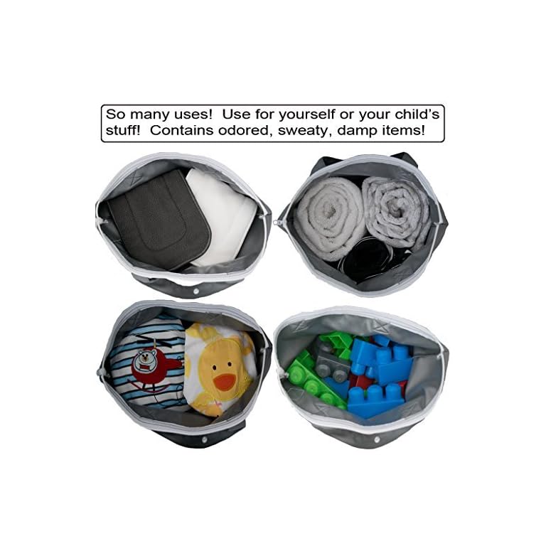 MOM & BAB Wet Bag for Baby and Swimsuit,Water & Odor Resistant, Wet Dry