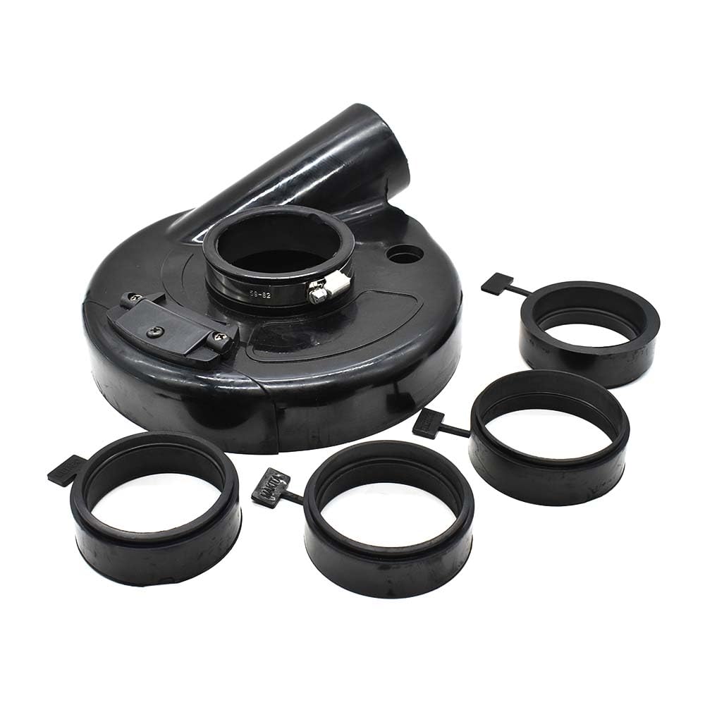 Hardin DS7P 7" Vacuum Plastic Dust Shroud Cover with 2-1/2" Vacuum Connector