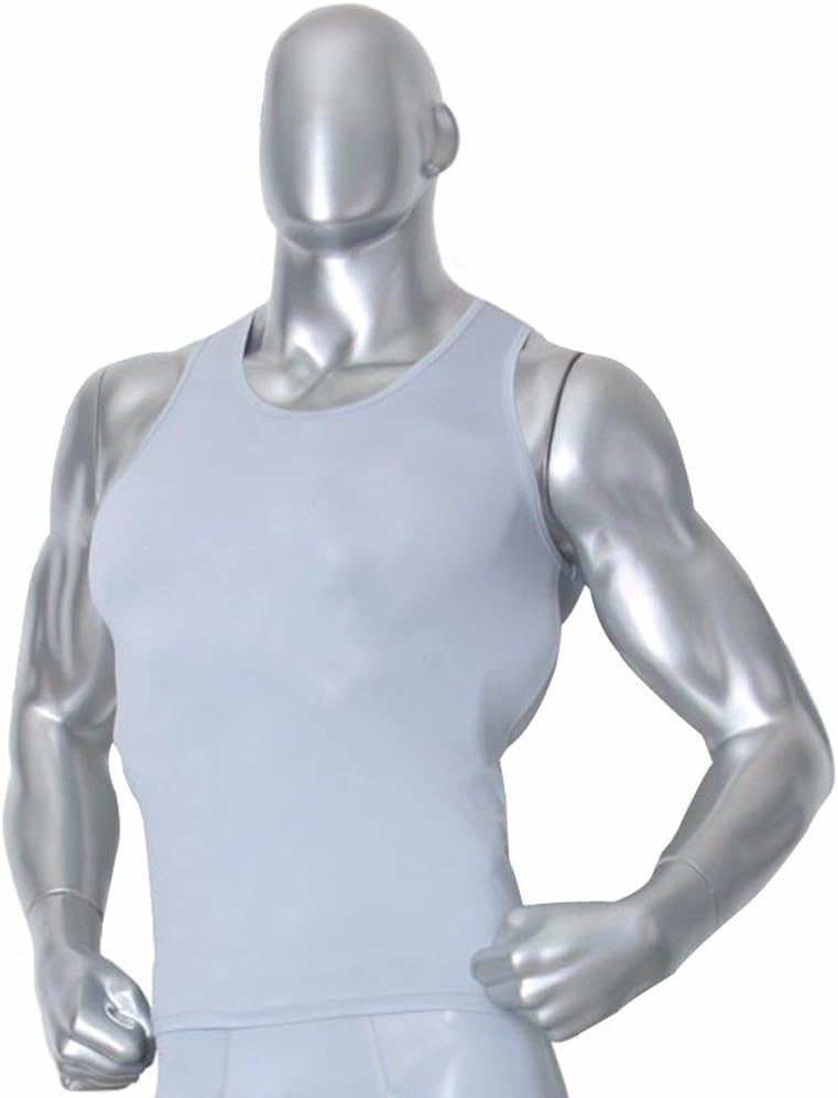 Henri maurice Mens Tank Top Gym Compression Undershirt Under Base Layer Underwear Aqua QI