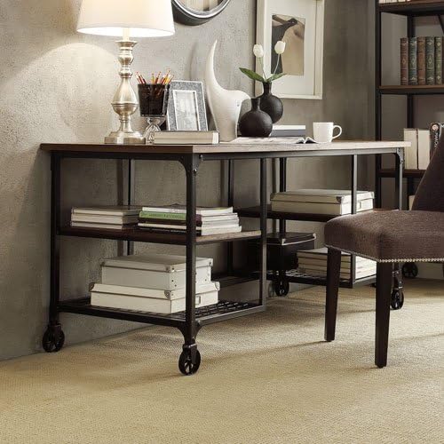 HomeHills Cooper Rustic Industrial Writing Desk