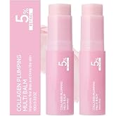 Collagen Plumping Multibalm Stick Face Neck &amp; Lips Moisturizer with Retinol, Caffeine &amp; Niacinamide, Smoothing Fine Lines &amp; Firming Skin, Portable Twist-Up Balm for Daily Use
