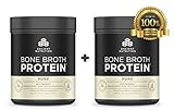Ancient Nutrition Bone Broth Protein - Pure - 15,900mg of Collagen - 1,256mg of Chondroitin - Over 19 Amino Acids, Key Minerals, Hyaluronic Acid and Glucosamine