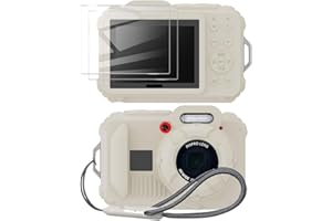 Tedubax Silicone Case for pixpro wpz2 Digital Camera with 2PCS Screen Protector and Lanyard - Off white