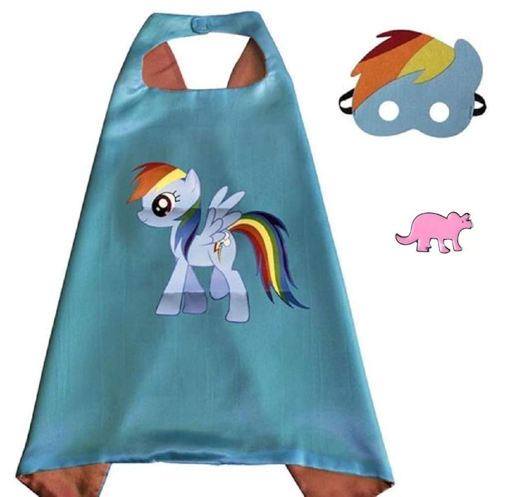 Superhero Cape and Mask Costume for Kids with Pin