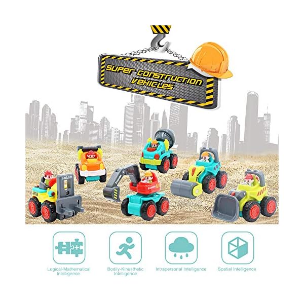 ANIKI TOYS Early Education 12 Month+ Monster Trucks Set Friction Power Vehicle, Pull Back Car, Free Wheel Push and Go…