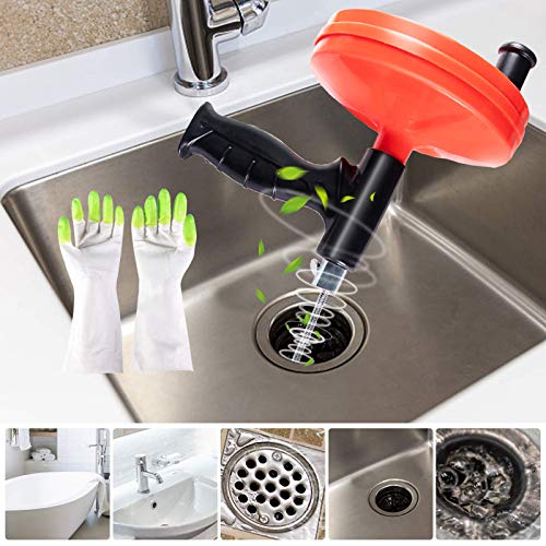 ETERNA Snake Drain Auger, Sink Auger Hair Clog Remover, Heavy Duty Pipe