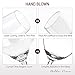 Hand Blown Crystal Wine Glasses - Bella Vino Standard Red/White Wine Glass Made from Crystal Glass, Perfect for Any Occasion, Great Gift, Set of 2, Clear (Red wine glasses)