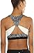 icyzone Workout Sports Bras for Women - Fitness Athletic Exercise Running Bra Yoga Tops (M, Graphic Beads)