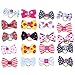Pixnor Pet Dog Hair Bows Accessories With Rubber Bands Pack Of 20
