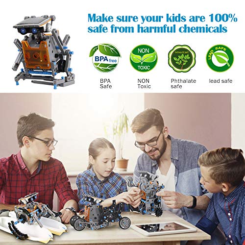 Innoo Tech Stem Robot Educational Toys for kids 8 9 10+ Years Old Solar Robot Science Kits, 12-in-1 STEM Solar Power Toys Kits DIY Science Coding Experiment Educational Building