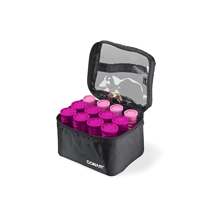 Conair Instant Heat Compact Hot Rollers w/Ceramic Techology; Black Case with Pink Rollers