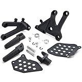 LUO Front Foot Rest Pegs Kit for Honda CBR600RR 2003-2006 2004 2005 Black