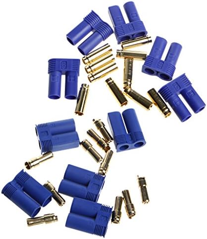 Shaoge 5 Pairs EC5 RC Lipo Battery Connector Gold Bullet Banana Plug Male&Female