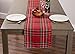 DII Holiday Dining Table & Kitchen Décor Metallic Fabric, Christmas Table Runner, 14x108, Red Tartan Plaid