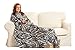 Snuggie Fleece Blanket with Sleeves Zebra