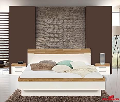 Arte M Schlafzimmer Komplett 3 Teilig 346142 Weiss Eiche Massiv Amazon De Kuche Haushalt