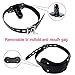 YiFeng Fetish Mask Head Hood with Lockable Blindfold & Dildo Penis Mouth Gag Costume Bondage Adult Sex Toys BDSM (Black)