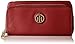 TH Leather Double Zip Wallet Wallet, TOMMY RED-PT, One Size