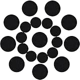 Outus Black Adhesive Felt Circles for DIY and Sewing Handcraft, 1 Inch and 1.5 Inch, 100 Pieces