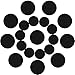 Outus Black Adhesive Felt Circles for DIY and Sewing Handcraft, 1 Inch and 1.5 Inch, 100 Pieces