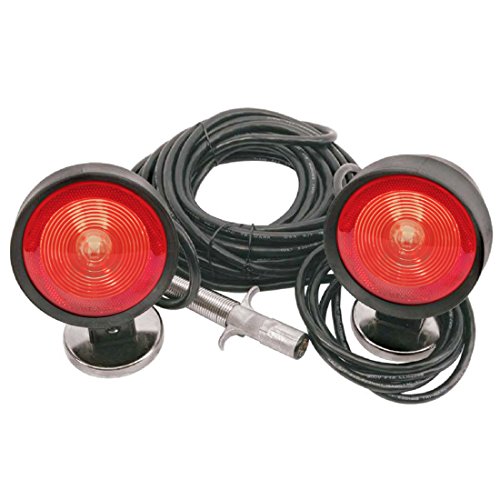 Custer Products HDTL30B Incandescent Round Base Heavy Duty Towing Lights, 4 pin plug, 30 ft. cord