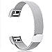 Hotodeal Band Compatible Fitbit Charge 2 Bands, Band Milanese Loop Stainless Steel Magnet Metal Replacement Bracelet Strap, Wristbands Accessories for Women Men, Silver