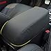 Kust Car Armrest Box Cover Saver,1 Piece Black Cover With Handmade Black Stitches Fit for 2015 2016 Jeep Cherokee,Central Console Armrest Box