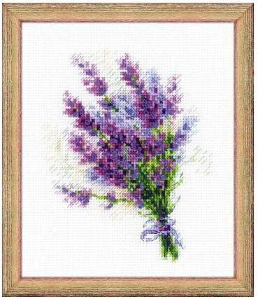 Lavender Small Easy Cross Stitch kit,Petite Simple Cross Stitch Set