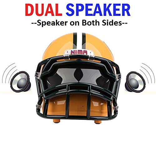 NIMA Portable Bluetooth Speaker, NFL Football Helmet Stereo Small(Entry-Level) Wireless Speaker with Built-in Mic, Hands-free Call, LOUD HD Sound and Bass - Green Bay Packers