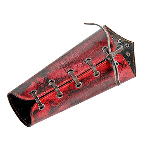 Arm Bracers Leather Armband Guard Spider Web Archery Armguard Medieval Armor Costume Wrist Gauntlet 2PCS
