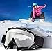 Carperipher Ski Goggles Snowboard Goggles Motorcycle Goggles Helmet Compatible Motorbike Motocross Dirt Bike Cycling ATV Racing Safety Goggles, 2 Pack (Black Frame Clear Len)