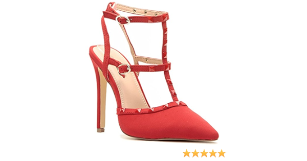 red pointed toe heels