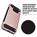 Galaxy S7 Case, Mascheri [Carbon Fiber Design] Shock Absorption Protective Dual Layer Military-Grade Defender Hybrid Case Cover for Samsung Galaxy S7 - Rose Gold