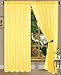 J&V TEXTILES 4-Pieces Sheer Solid Sheer Window Curtains 84 - Window Treatment Rod Pocket Voile Drape/Panel Sets for Patio Door (Yellow)