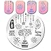BORN PRETTY 5Pcs Nail Art Stamping Plate New Year Christmas Holiday Celebration Snowflake manicuring Print Template Image Plate