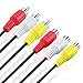 TNP 3 RCA Extender Extension Cable (15 Feet) - 3RCA Male to Female Red White Yellow Cable - Audio Video Composite Cable Adapter Cord Wire Coupler Jack Plug for DVD, CD, AV TV, Stereo, Amplifier